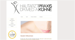 Desktop Screenshot of hautarztpraxis-kuehne.ch