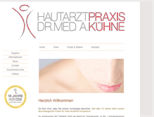 Tablet Screenshot of hautarztpraxis-kuehne.ch